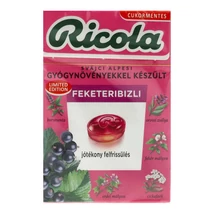 RICOLA CUKORKA FEKETERIBIZLI CM.