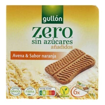 GULLÓN CUKORM. KEKSZ SNACK ZAB+NARANCS