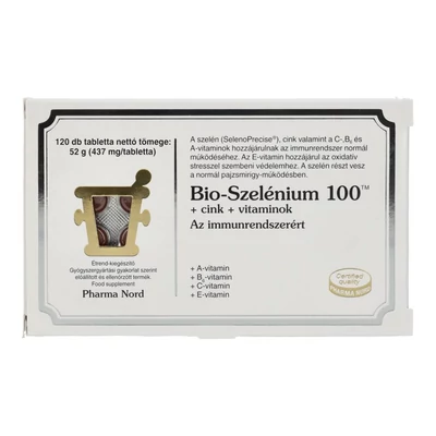 BIO-SZELÉNIUM 100+CINK+VITAMINOK 120DB