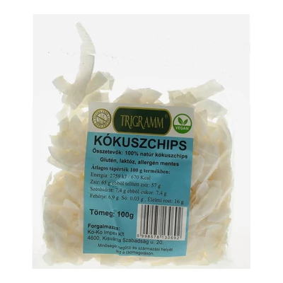 TRIGRAMM KÓKUSZCHIPS 100G