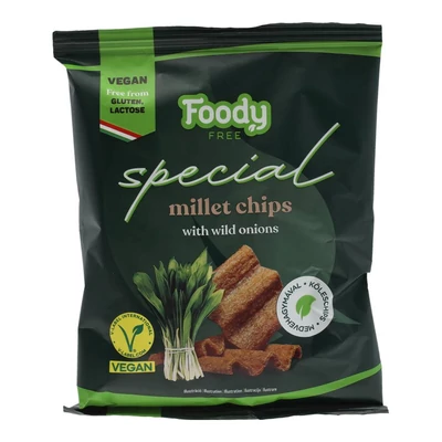 FOODY FREE GM. CHIPS MEDVEHAGYMÁVAL 45G